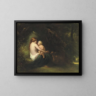 Jozef Israls - Genoveva a legendary beauty in the forest.webp