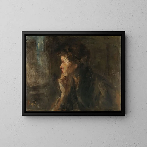 Meditazione - Jozef Israëls — quadro incorniciato alla parete