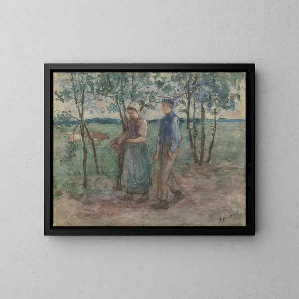 su piedi di pretendente - Jozef Israëls — quadro incorniciato alla parete