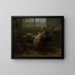 La gioia della maternità - Jozef Israëls — quadro incorniciato alla parete
