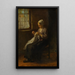 La giovane sarta - Jozef Israëls — quadro incorniciato alla parete