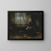 Una vecchia zitella - Jozef Israëls — quadro incorniciato alla parete