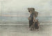 Donna con bambino che cammina sulla spiaggia - Jozef Israëls — vista dell’opera