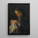 Femme cousant - Jozef Israëls — quadro incorniciato alla parete