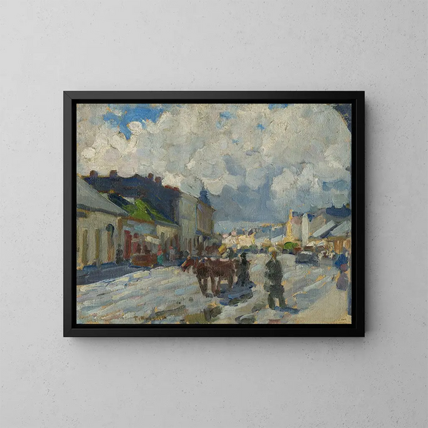 Rue principale à Michalovce - Jozef Teodor Mousson — quadro incorniciato alla parete