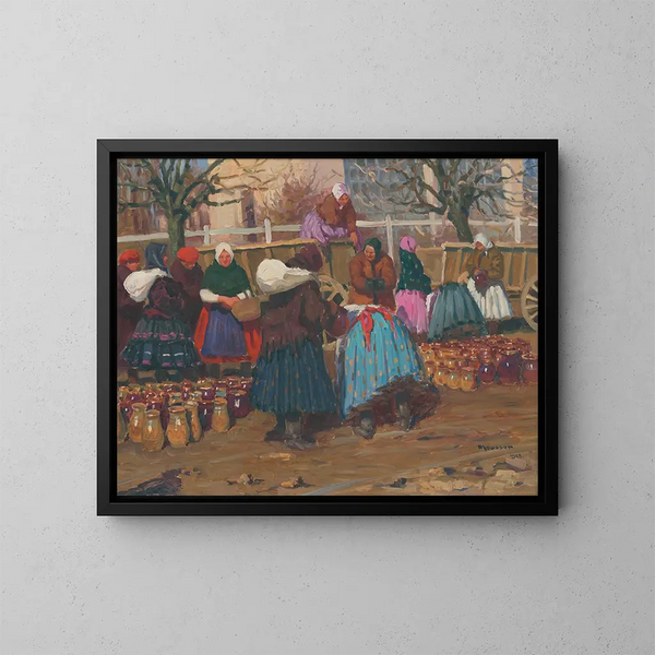 Mercato delle pentole - Jozef Teodor Mousson — quadro incorniciato alla parete