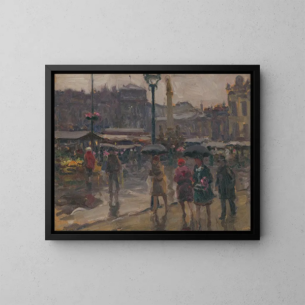 Uhon trh à Ostrava - Jozef Teodor Mousson — quadro incorniciato alla parete