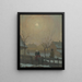 L'inverno nel villaggio - Jozef Teodor Mousson — quadro incorniciato alla parete