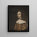 Hedvig Eleonora 1636-1715 Principessa di Holstein-Gottorp Regina di Svezia - Jürgen Ovens — quadro incorniciato alla parete