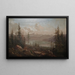 Paesaggio montano con un albero caduto in primo piano - Juan Buckingham Wandesforde — quadro incorniciato alla parete