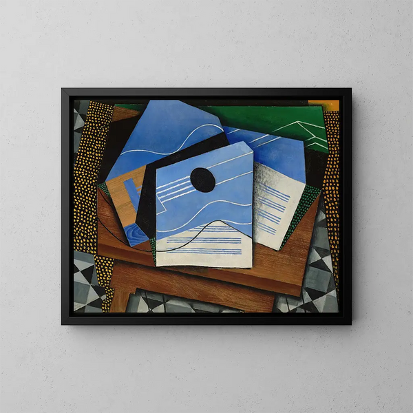 Chitarra su un tavolo - Juan Gris — quadro incorniciato alla parete