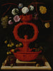 Natura morta di fiori e uva in un vaso in ceramica elaborato con lumache lungo il bordo inferiore - Juan de Espinosa — vista dell’opera
