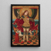 Saint Michel pesant les âmes - Juan de la Abadía — quadro incorniciato alla parete