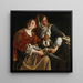 Judith e la sua serva con la testa di Oloferne - Artemisia Gentileschi — quadro incorniciato alla parete
