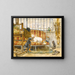 I cani dell'artista - Jules-Bertrand Gibert — quadro incorniciato alla parete