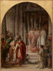Sant'Ambrogio vieta l'ingresso nel luogo sacro all'imperatore Teodosio, colpevole dell'omicidio degli abitanti di Antiochia - Jules - Eugène Lenepveu — vista dell’opera