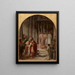 Sant'Ambrogio vieta l'ingresso nel luogo sacro all'imperatore Teodosio, colpevole dell'omicidio degli abitanti di Antiochia - Jules - Eugène Lenepveu — quadro incorniciato alla parete