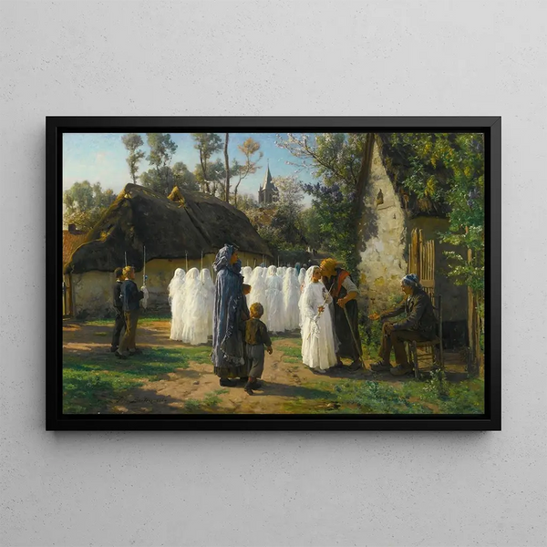 Le Communiantes - Jules Breton — quadro incorniciato alla parete