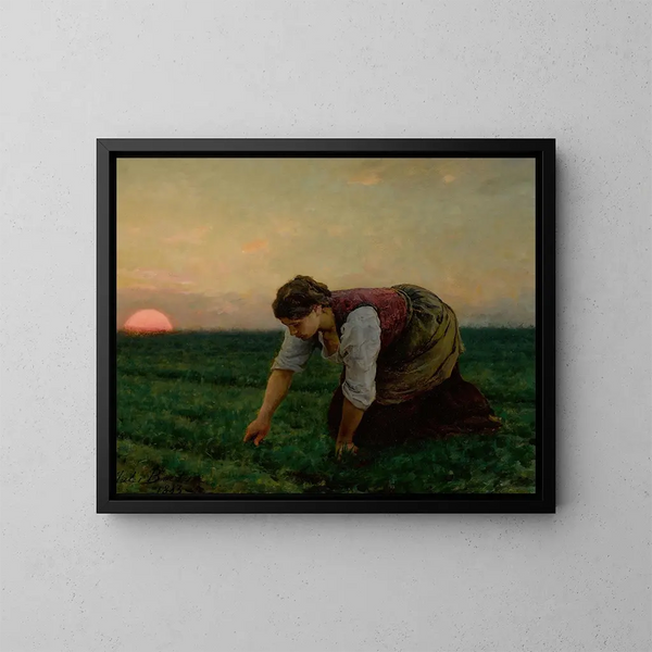 Une sarcleuse - Jules Breton — quadro incorniciato alla parete