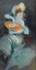 Portrait d'une dame - Jules Chéret — vista dell’opera