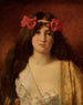 Giovane bellezza con una corona di papaveri - Jules Frédéric Ballavoine — vista dell’opera