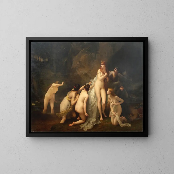Diane sorpresa - Jules Joseph Lefebvre — quadro incorniciato alla parete