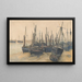 Bateaux di Pesca Ormeggiati - Jules Lessore — quadro incorniciato alla parete