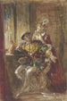 Cavalier assis avec dame debout derrière lui - Jules Lunteschütz — vista dell’opera