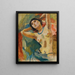 Brune con collana blu - Jules Pascin — quadro incorniciato alla parete