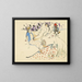 Donna con il suo cane e nudo - Jules Pascin — quadro incorniciato alla parete