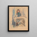 Hermine David, la veste blu - Jules Pascin — quadro incorniciato alla parete