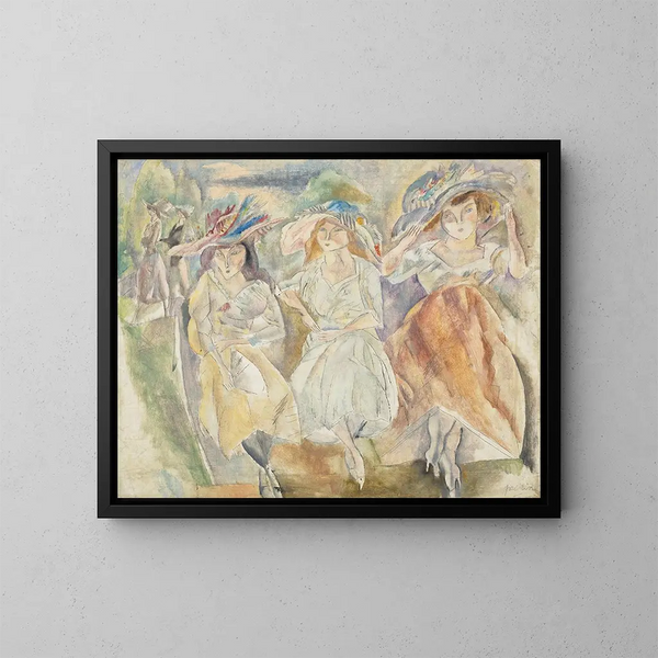 I grandi cappelli - Jules Pascin — quadro incorniciato alla parete