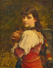Giovane donna con una scoiattolo - Jules Salles-Wagner — vista dell’opera