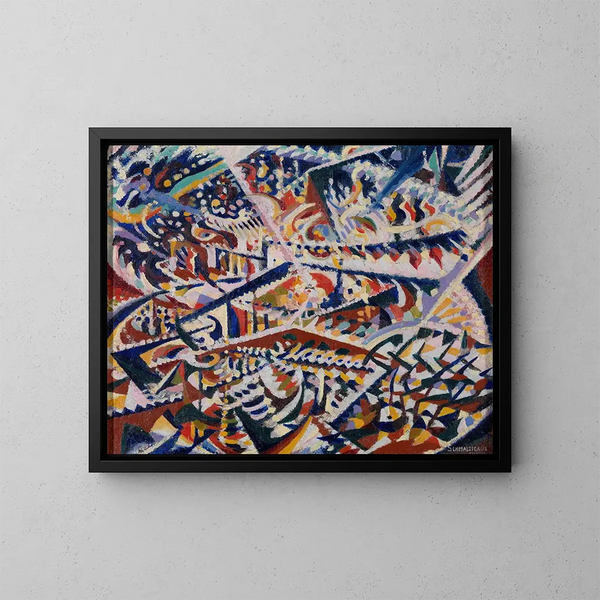 Specchi di luce e interno di una sala da ballo popolare ad Anversa - Jules Schmalzigaug — quadro incorniciato alla parete