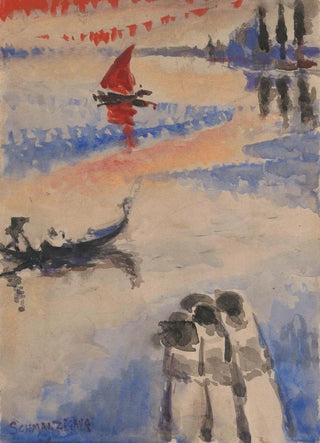 Jules Schmalzigaug - Red Sailing Ship and Gondola.webp