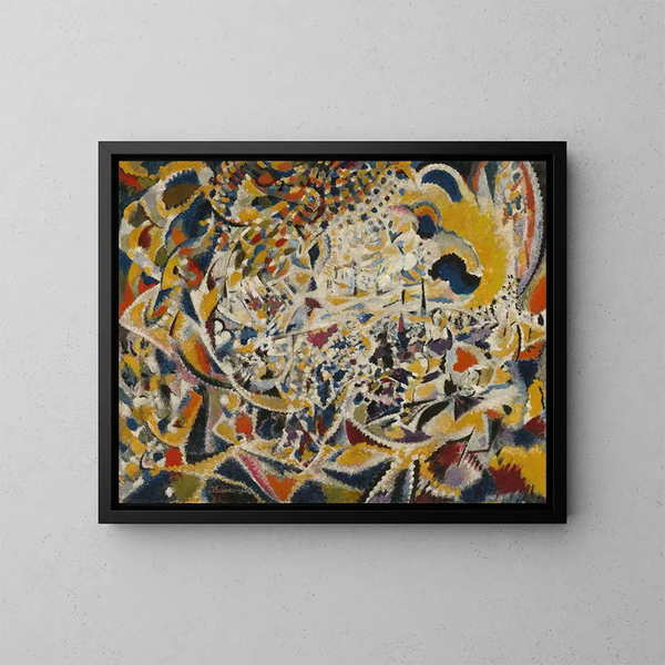 Ritmo delle onde di luce, strada, sole, folla - Jules Schmalzigaug — quadro incorniciato alla parete