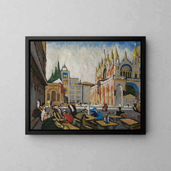 San Marco dalla Piazzetta - Jules Schmalzigaug — quadro incorniciato alla parete
