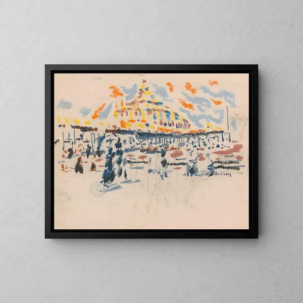 Scheveningen - Jules Schmalzigaug — quadro incorniciato alla parete