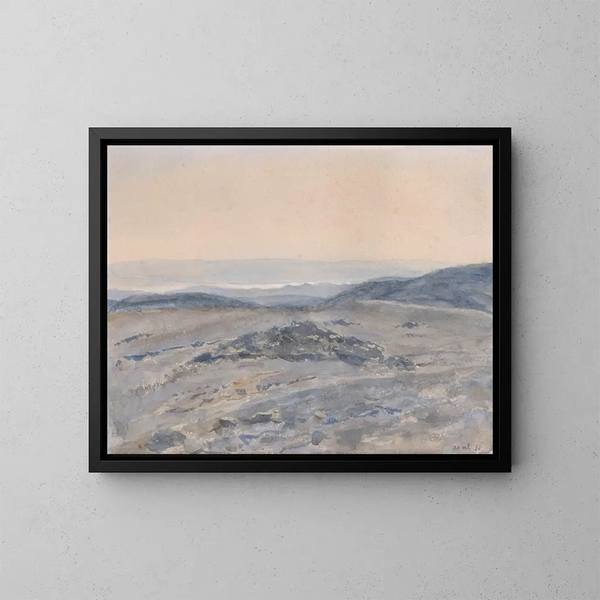 Vista sul monte Scopus a Gerusalemme sul Mar Morto e le montagne moabite - Juliaan De Vriendt — quadro incorniciato alla parete