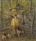 Cacciatore e cani - Julian Alden Weir — vista dell’opera