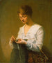 Tricot per i soldati - Julian Alden Weir — vista dell’opera