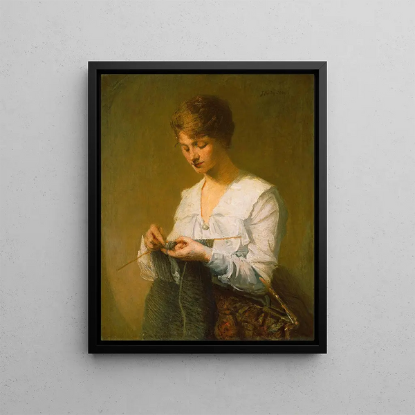 Julian Alden Weir - Knitting For Soldiers.webp
