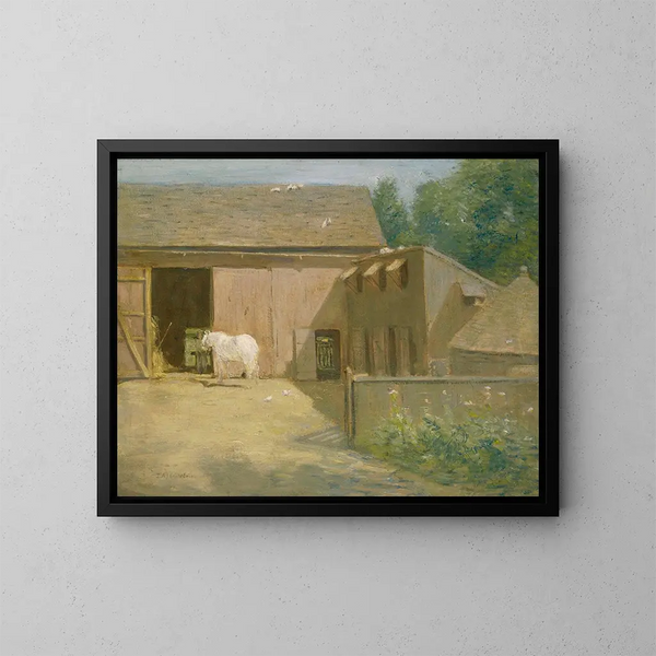 Grange della Nuova Inghilterra - Julian Alden Weir — quadro incorniciato alla parete