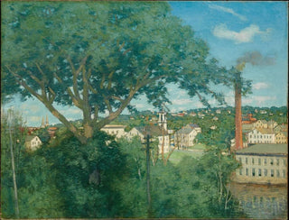 Il villaggio della fabbrica - Julian Alden Weir — vista dell’opera