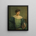 Donna che legge - Julian Alden Weir — quadro incorniciato alla parete