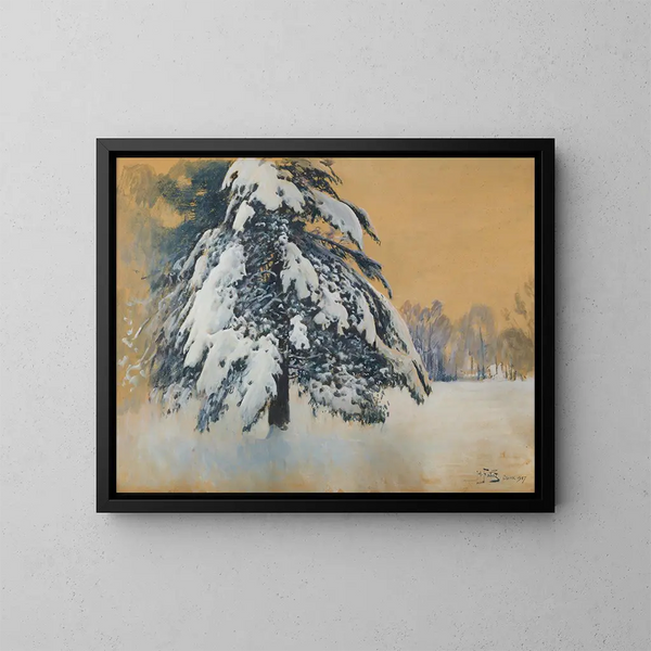 Cappello di neve - Julian Fałat — quadro incorniciato alla parete