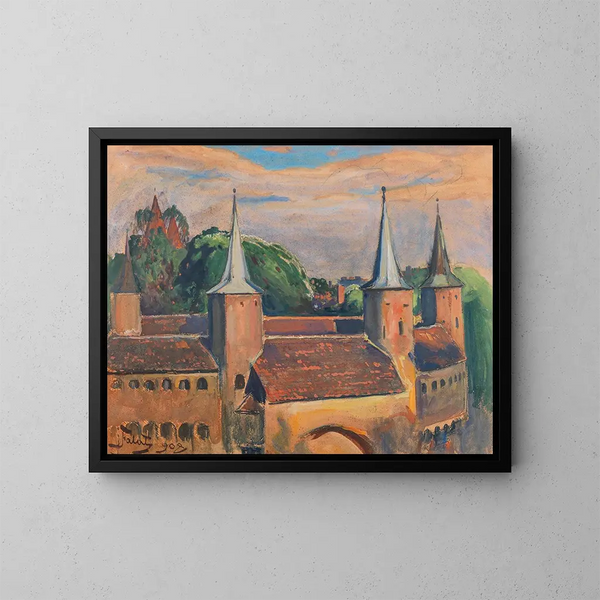 Le Barbican de Cracovie - Julian Fałat — quadro incorniciato alla parete