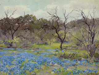 Primavera precoce, Bluebonnets e Mesquite - Julian Onderdonk — vista dell’opera