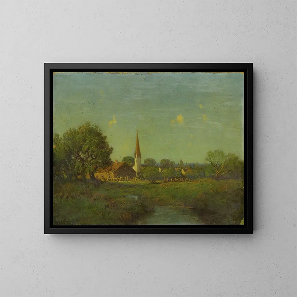 Chiesa pioniera senza titolo - Julian Onderdonk — quadro incorniciato alla parete