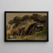 Paesaggio italiano con un asino - Julie Wilhelmine Hagen-Schwarz — quadro incorniciato alla parete